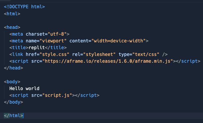 instructions of putting script within head tag
