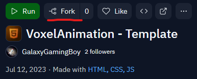 Fork button
